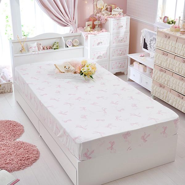 リボン柄布団カバー３点セット（セミダブル） 布団カバーセット　セミダブル 画像6