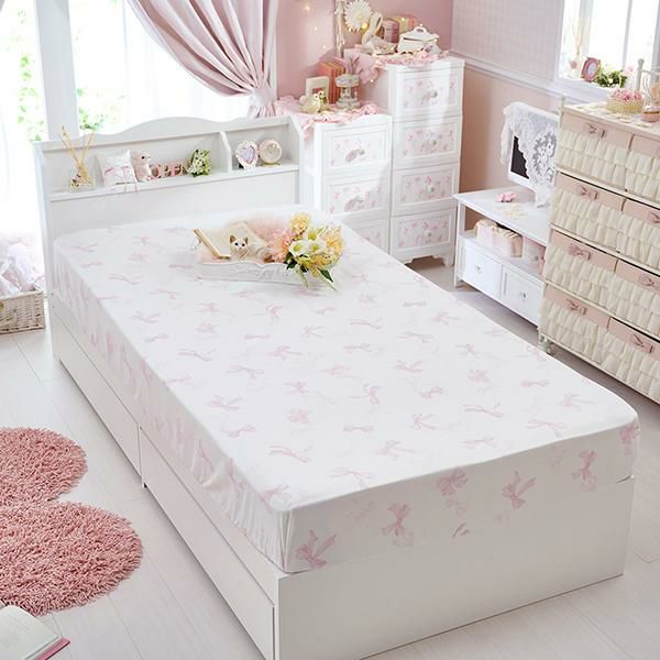 リボン柄布団カバー４点セット（ダブル） 布団カバーセット　ダブル 画像6