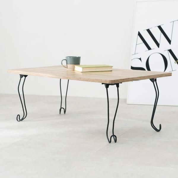 猫脚折りたたみテーブル（幅９０cm・スクエア） 折りたたみテーブル 画像11