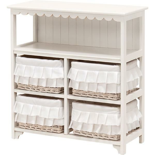 フリルバスケットチェスト（4杯）／fleurette（フルレット） タンス・チェスト 画像2