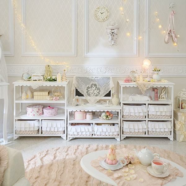 フリルバスケットチェスト（4杯）／fleurette（フルレット） タンス・チェスト 画像9