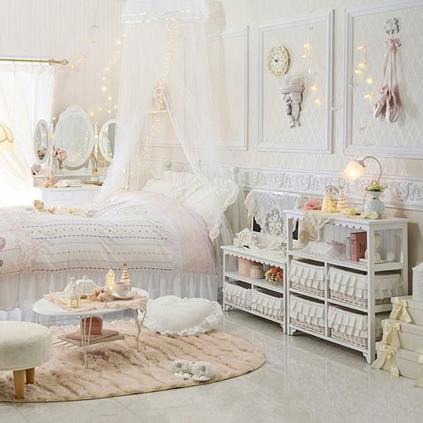 フリルバスケットチェスト（4杯）／fleurette（フルレット） タンス・チェスト 画像10