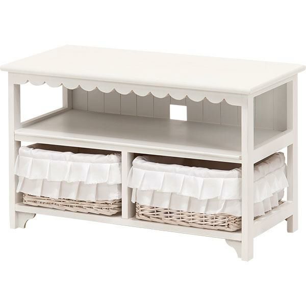 フリルバスケットテレビ台（小）／fleurette（フルレット） テレビ台・テレビボード 画像3