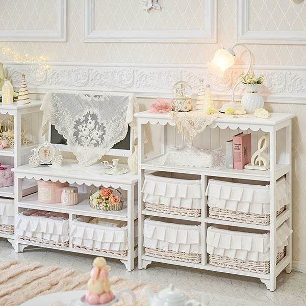 フリルバスケットテレビ台（小）／fleurette（フルレット） テレビ台・テレビボード 画像9