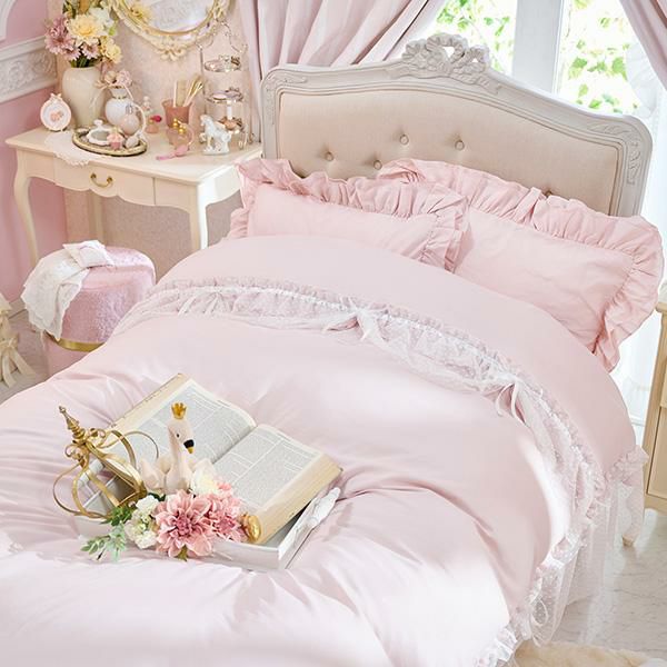 スカラップチュールフリル布団カバー3点セット シングル ピンク かわいいお姫様インテリア家具 雑貨の通販 布団カバーセット シングル ロマンティックプリンセス ロマプリ スカラップチュールフリル布団カバー3点セット シングル ピンク かわいいお姫様インテリア家具 雑貨の通販 布団カバーセット シングル ロマンティックプリンセス ロマプリ