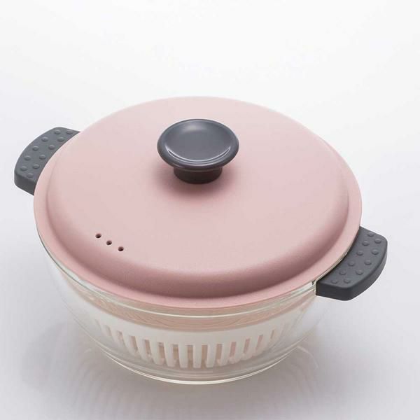 電子レンジに使える耐熱ガラス調理鍋 両手鍋 画像1