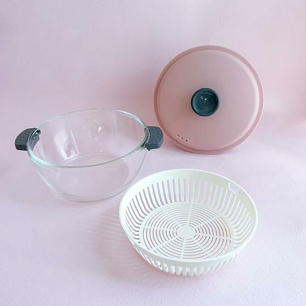 電子レンジに使える耐熱ガラス調理鍋 両手鍋 画像9