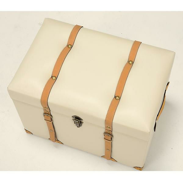 直送】トランク型収納(スツール・中)｜かわいいお姫様インテリア家具