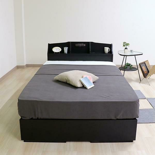 ライト付大量収納ベッド(シングル／マットレス付き) 収納付ベッド 画像15