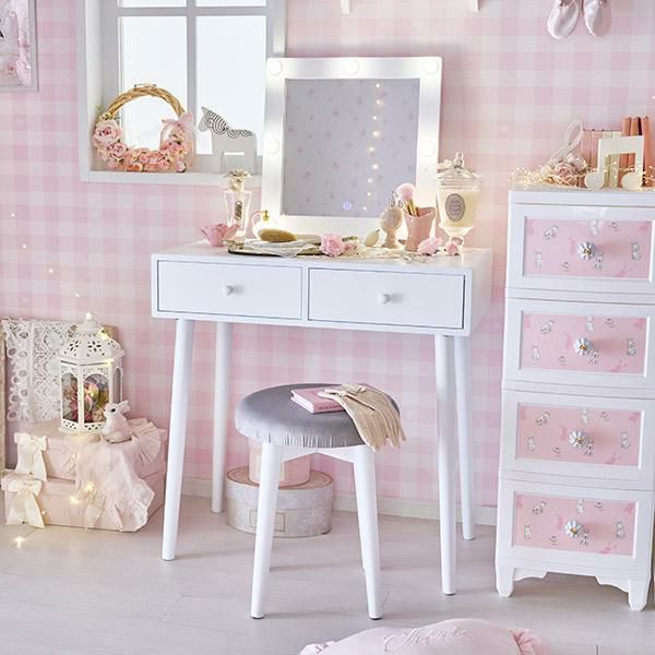 ドレッサー 化粧台 かわいいお姫様系インテリア家具 雑貨の通販 ロマプリ ロマンティックプリンセス