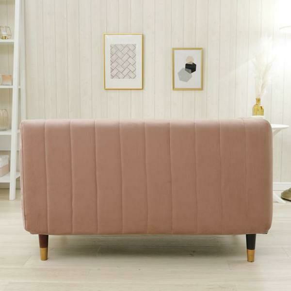 くすみダスティカラーの片肘コンパクトソファー 2人掛けソファ― 画像17