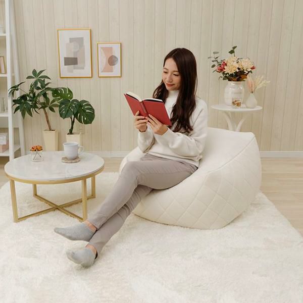 直送】くすみパステルカラーのビーズクッション／XL｜かわいいお姫様