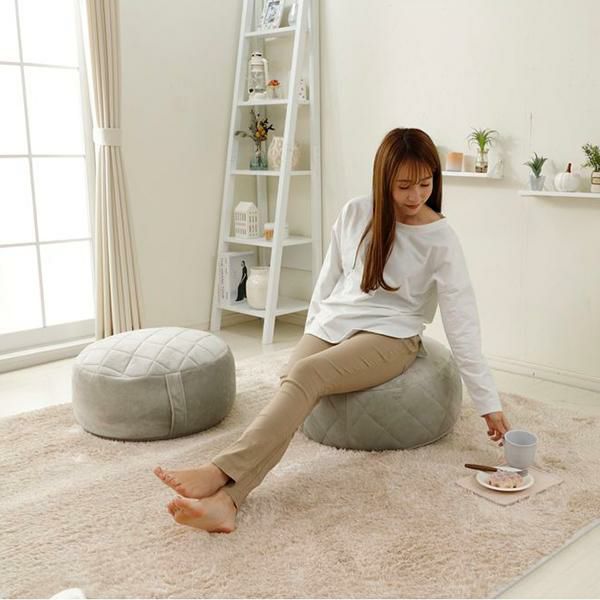 くすみパステルカラーのビーズスツール／XL スツール 画像2