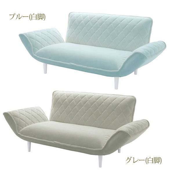 くすみパステルカラーのカウチソファー　2人掛け／ダイヤ 2人掛けソファ― 画像3