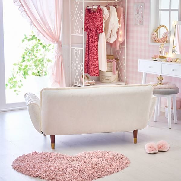 くすみパステルカラーのカウチソファー　2人掛け／ダイヤ 2人掛けソファ― 画像3