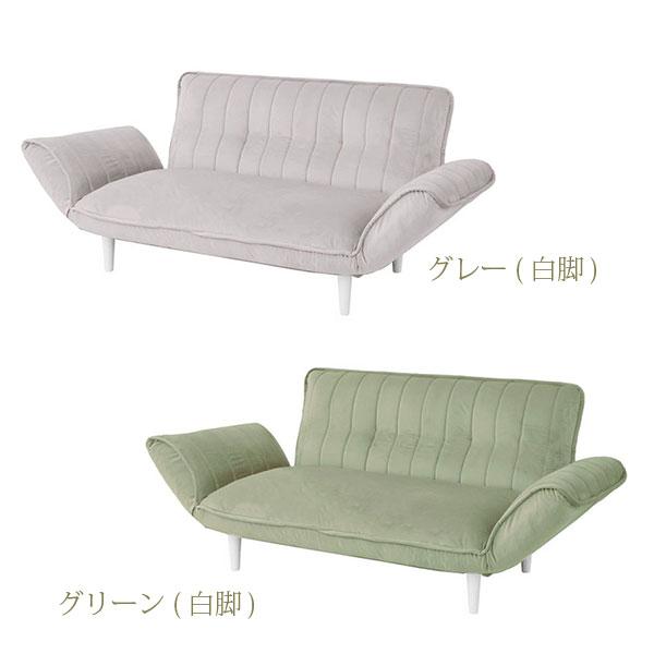 くすみダスティカラーのカウチソファー　2人掛け／ベロア 2人掛けソファ― 画像3