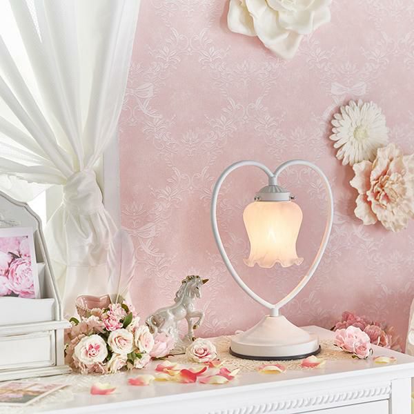 貼ってはがせる壁紙/オーナメントリボン(ピンク)｜かわいいお姫様