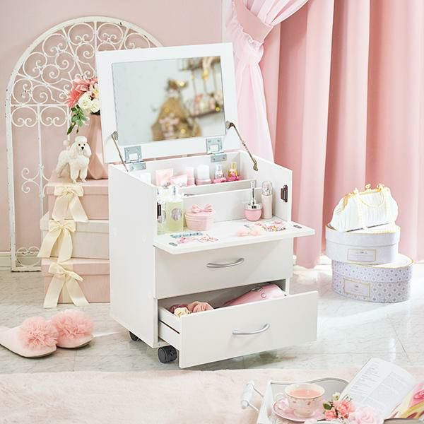 直送】コスメワゴン｜かわいいお姫様インテリア家具・雑貨の通販