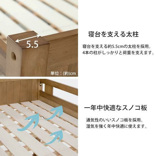 【直送】木製ロフトベッド（高さ122cm）｜かわいいお姫様インテリア家具・雑貨の通販｜ロフトベッド・システムベッド｜ロマンティックプリンセス（ロマプリ）