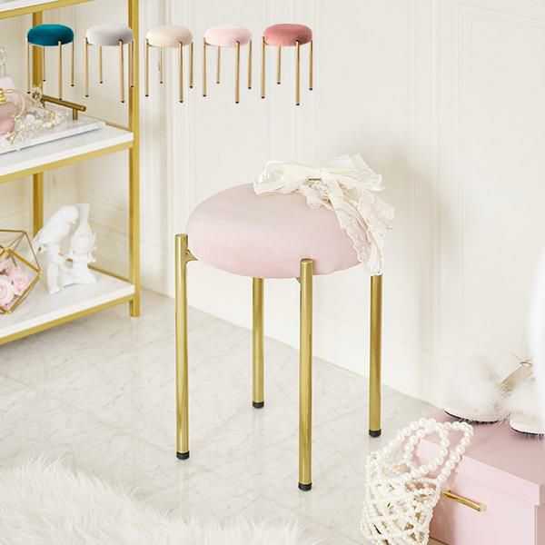 直送】ダスティカラーのミニスツール/ベロア｜かわいいお姫様