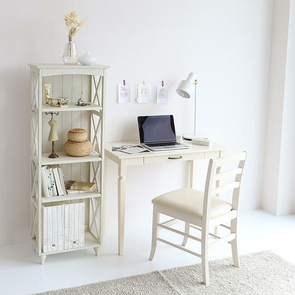 直送】ホワイトデスク/ine ren(イネレノ)｜かわいいお姫様インテリア