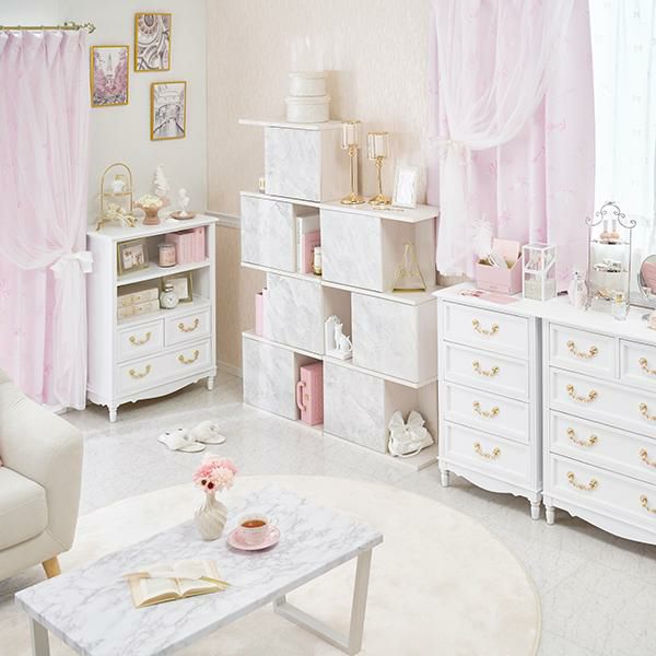 本棚三段扉付き大リリージョンフリル可愛いお姫様 大得価，人気セール