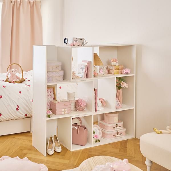 直送】スライドオープンラック（3段）｜かわいいお姫様インテリア家具