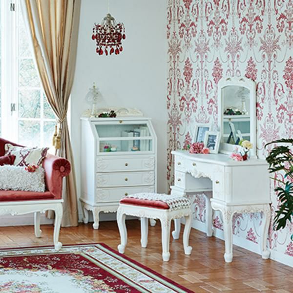 直送】アンティーク風ガラスキャビネット大/Noble(ノーブル)シリーズ