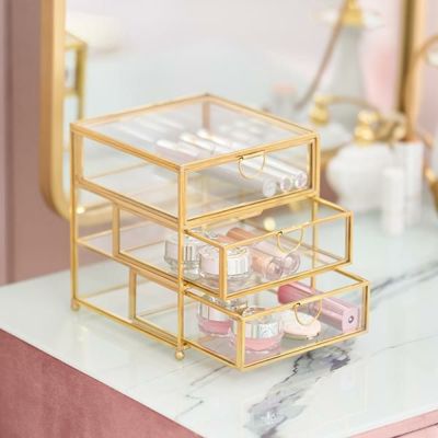 【Jewel Case Collection】　ガラスジュエルケース Amazon｜ジュエリーケース 透明 ガラス アクセサリーケース