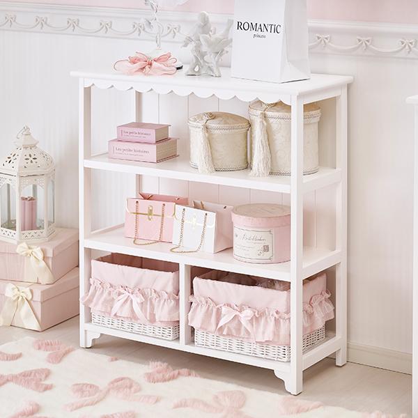 大型】フリルバスケットチェスト（4杯・ピンク）/fille(フィーユ  