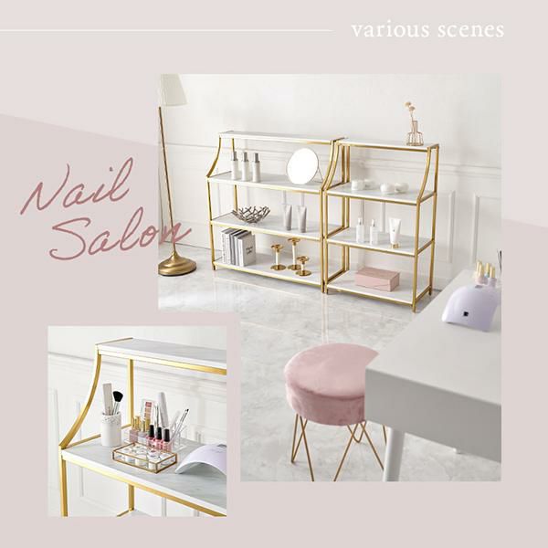 直送】ゴールドフレームラック(幅91cm)/Marble(マーブル)｜かわいい