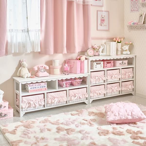 姫系　チェスト　送料込み　リボン　木製　3段　ピンク　プリンセス　子供部屋 姫系 チェスト 送料込み リボン 木製 3段 ピンク プリンセス 子供部屋