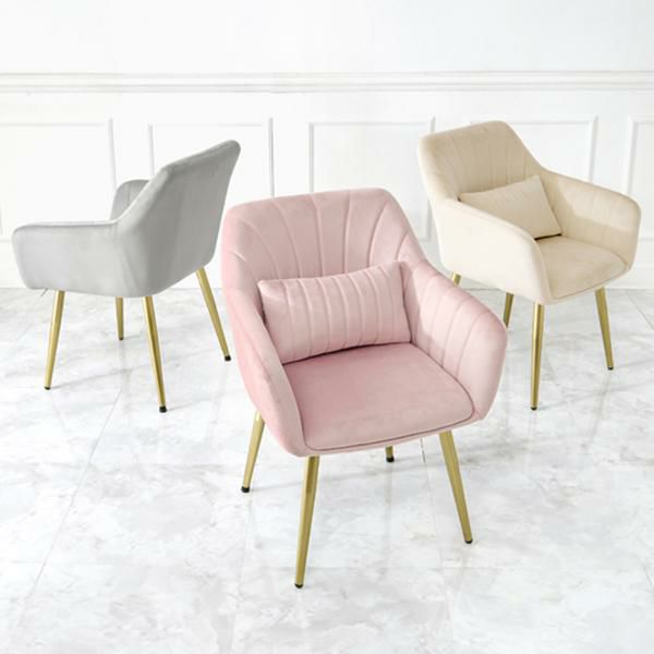 直送】ダイニングチェア(シェル・肘付き)/ベロア｜かわいいお姫様