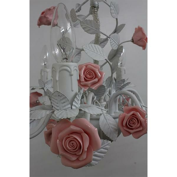 ローズシャンデリア(6灯)｜かわいいお姫様インテリア家具・雑貨の通販