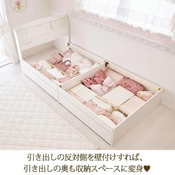 大型】たっぷり収納ベッド(セミダブル・ポケットコイルマットレス付