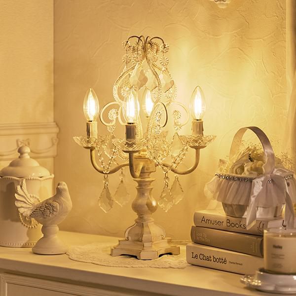 フラワースタンドライト(Muguet)/2灯｜かわいいお姫様インテリア家具