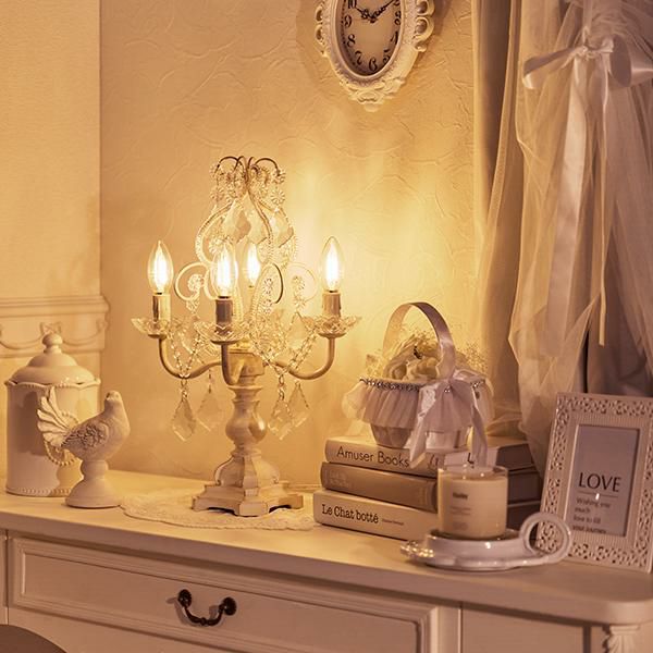 直送】テーブルランプ/Locus(ルース)4灯｜かわいいお姫様インテリア