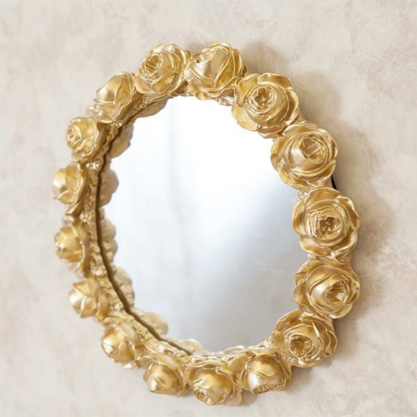 ウォールミラー(ローズ）【ラッピング対応可能】｜かわいいお姫様