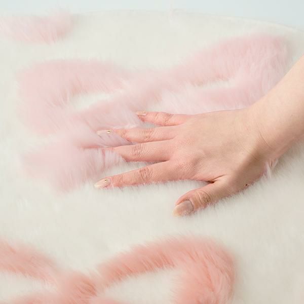 ふわふわリボンラグ(円形・直径190)｜かわいいお姫様インテリア家具